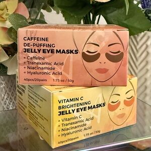 🆕🪷 LASplash COSMETICS DE-PUFFING & BRIGHTENING JELLY EYE MASKS SET OF 2. NEW!